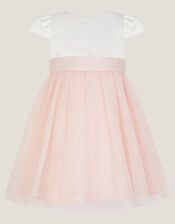 Baby Satin Bridesmaid Dress, Pink (PINK), large