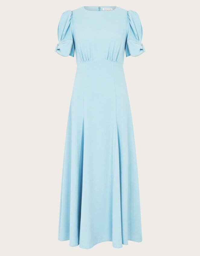 Belle Bow Sleeve Midi Dress, Blue (PALE BLUE), large