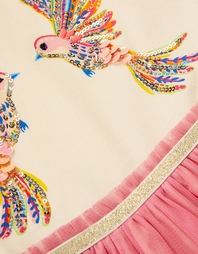 Ombre Embellished Hummingbird Disco Dress, Pink (PINK), large