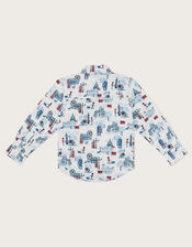 London Print Shirt, Ivory (IVORY), large