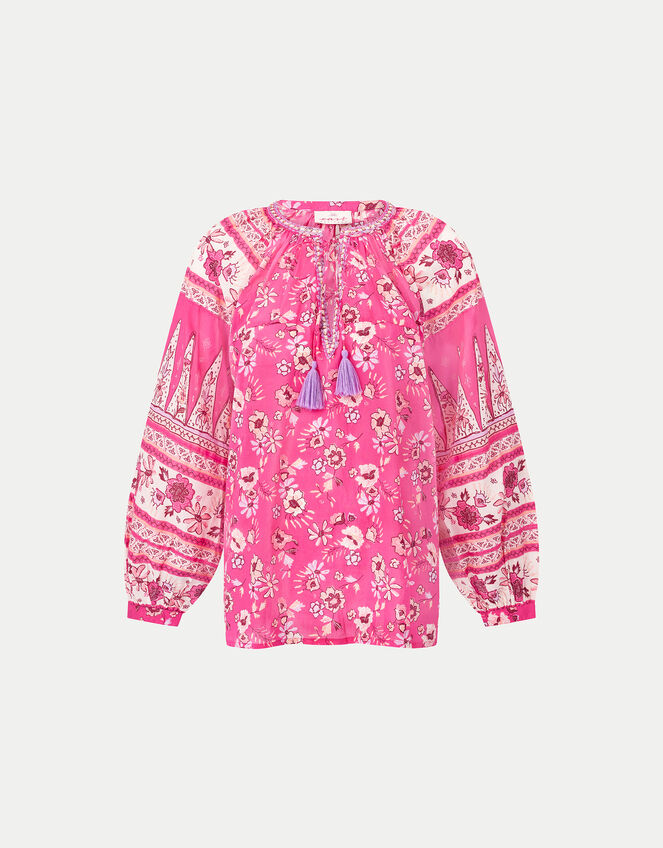East Clementine Embroidered Floral Blouse, Pink (PINK), large