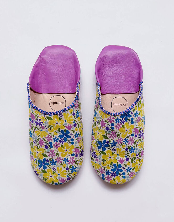 Bohemia Design Liberty Print Babouche Slippers, Purple (PURPLE), large