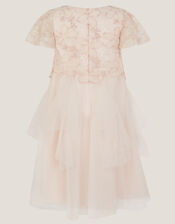 Arabella Flower Ruffle Dress, Pink (PINK), large