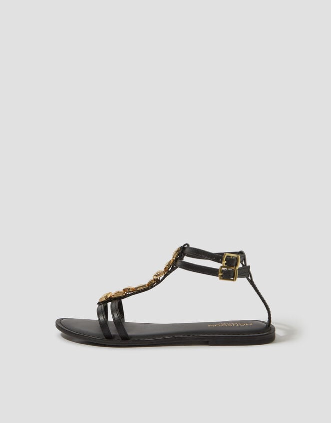 Simi T-Bar Strappy Sandals, Black (BLACK), large