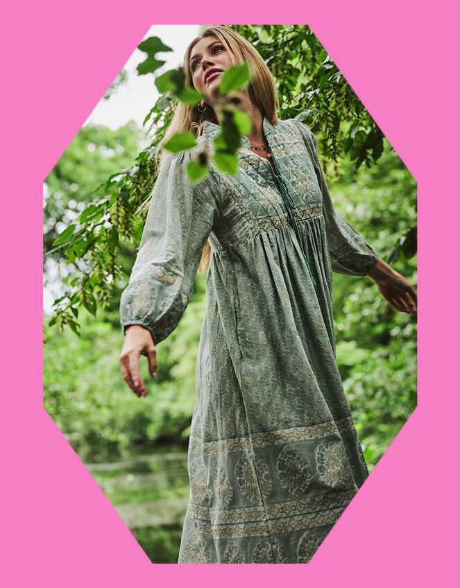 Dilli Grey Priya Dress, Green (GREEN), large