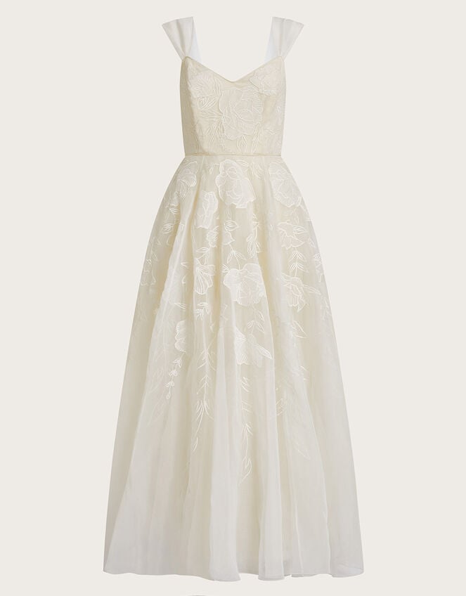 Rose Organza Maxi Wedding Dress, Ivory (IVORY), large