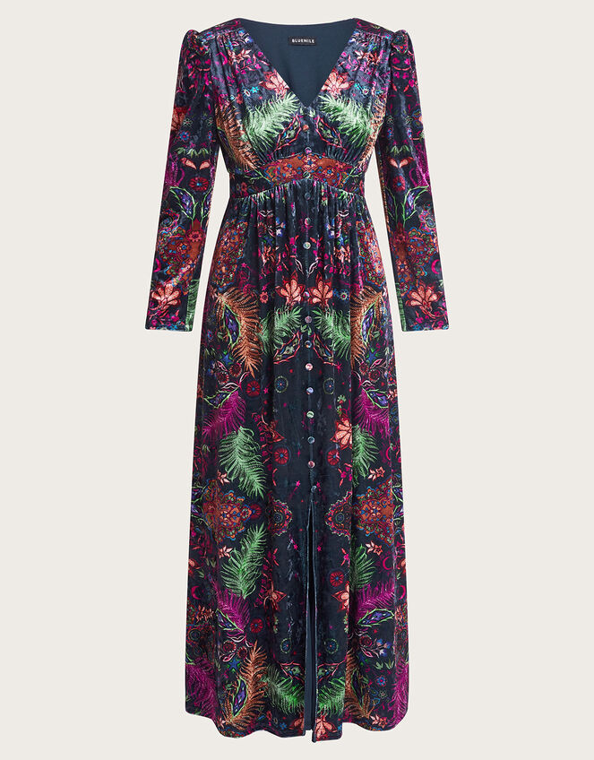 Arden Velvet Maxi Dress , Blue (MIDNIGHT), large