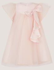 Baby Winnie Satin Bow Party Dress, Pink (PINK), large