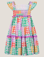 Colourblock Star Print Dress, Multi (MULTI), large