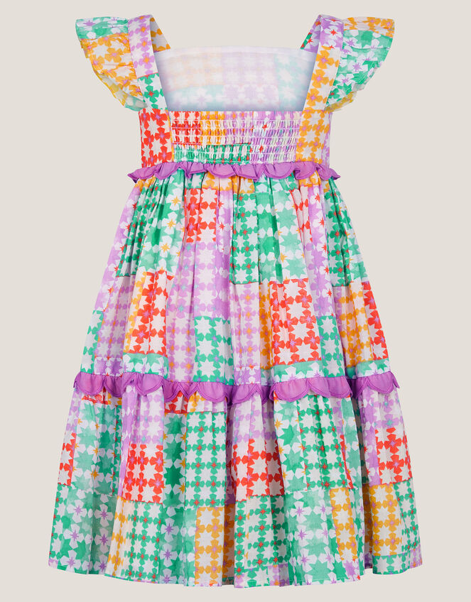 Colourblock Star Print Dress, Multi (MULTI), large