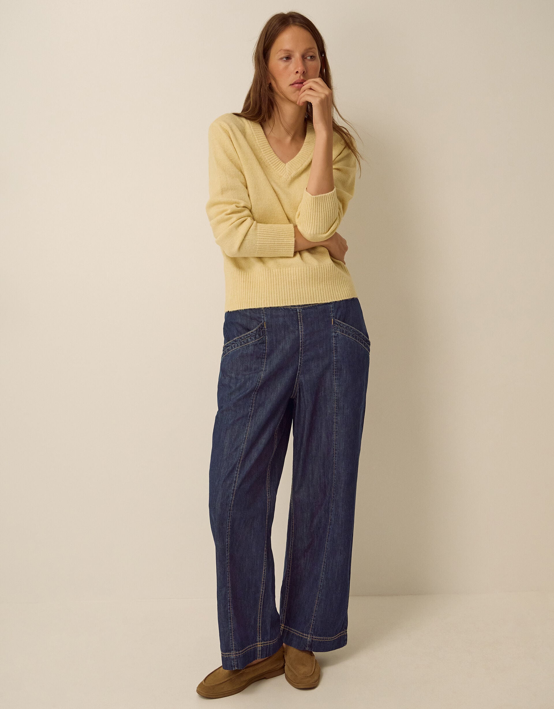 Harper Regular Wide Leg Jeans Blue
