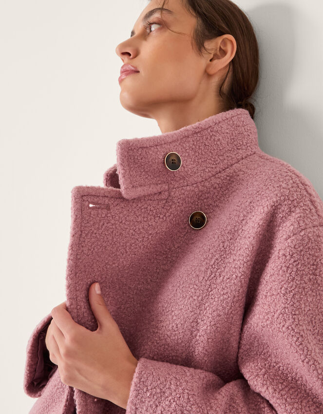 Freya Bouclé Coat, Pink (PINK), large