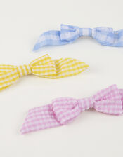 6-Pack Meri Meri Gingham Hair Bows, , large