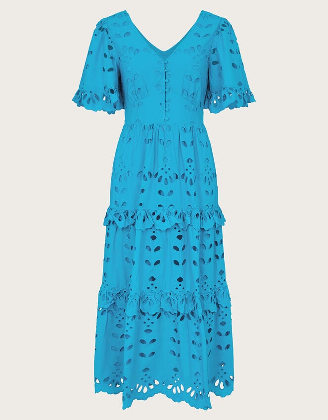 Beatrice Broderie Dress, Blue (TURQUOISE), large