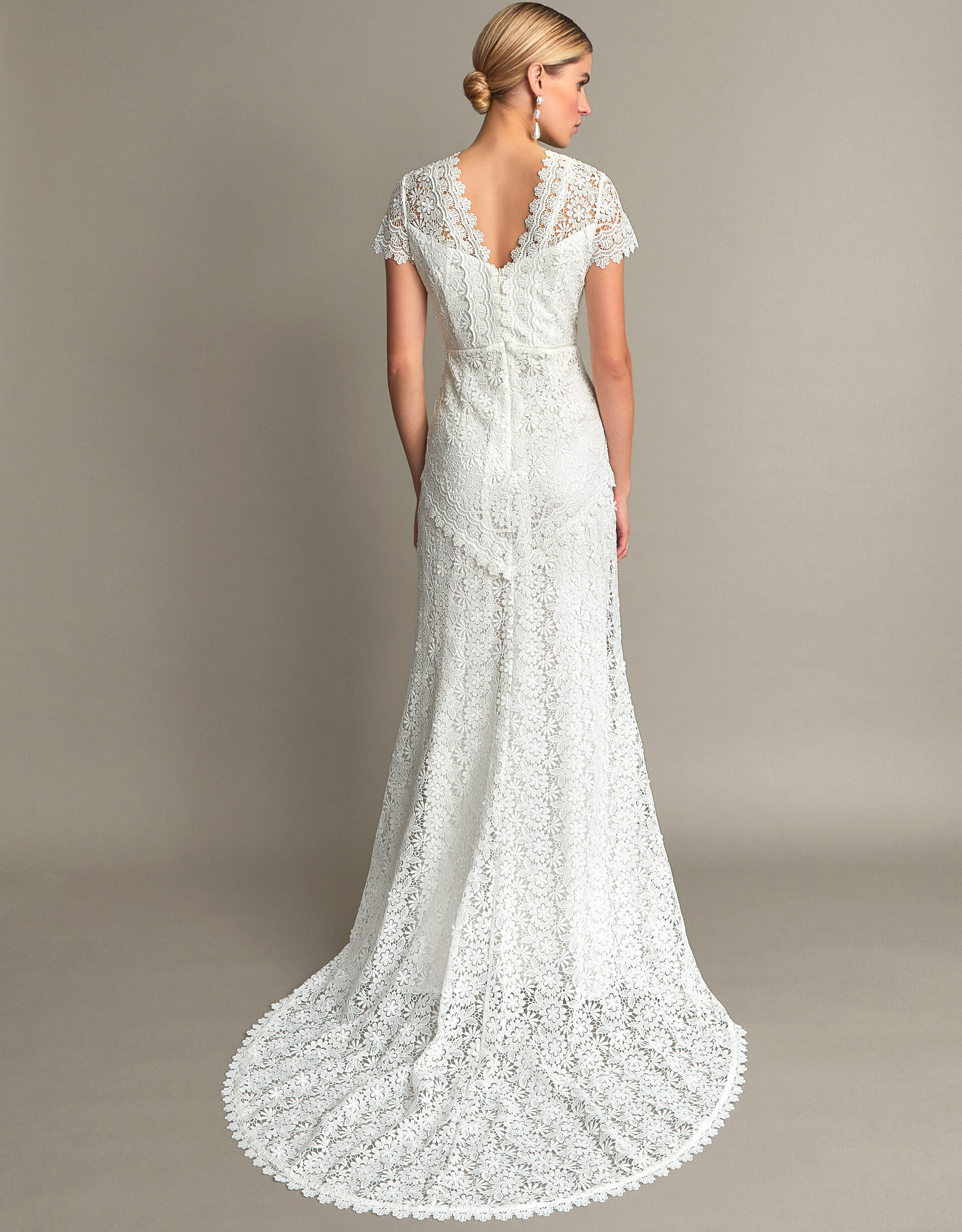 Monsoon lace wedding dress clearance