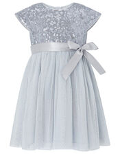 Baby Paige Embellished Occasion Dress, Blue (BLUE), large