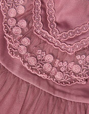 Baby Embroidered Mesh Dress, Purple (LILAC), large