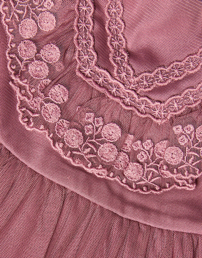 Baby Embroidered Mesh Dress, Purple (LILAC), large