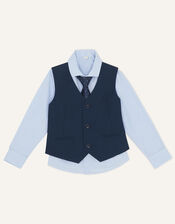 Adam Three-Piece Waistcoat Set, Blue (NAVY), large