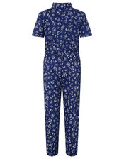 Phoebe Ditsy Floral Jumpsuit, Blue (NAVY), large