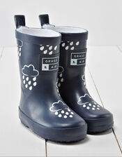 Grass and Air Colour-Revealing Wellies, Blue (NAVY), large