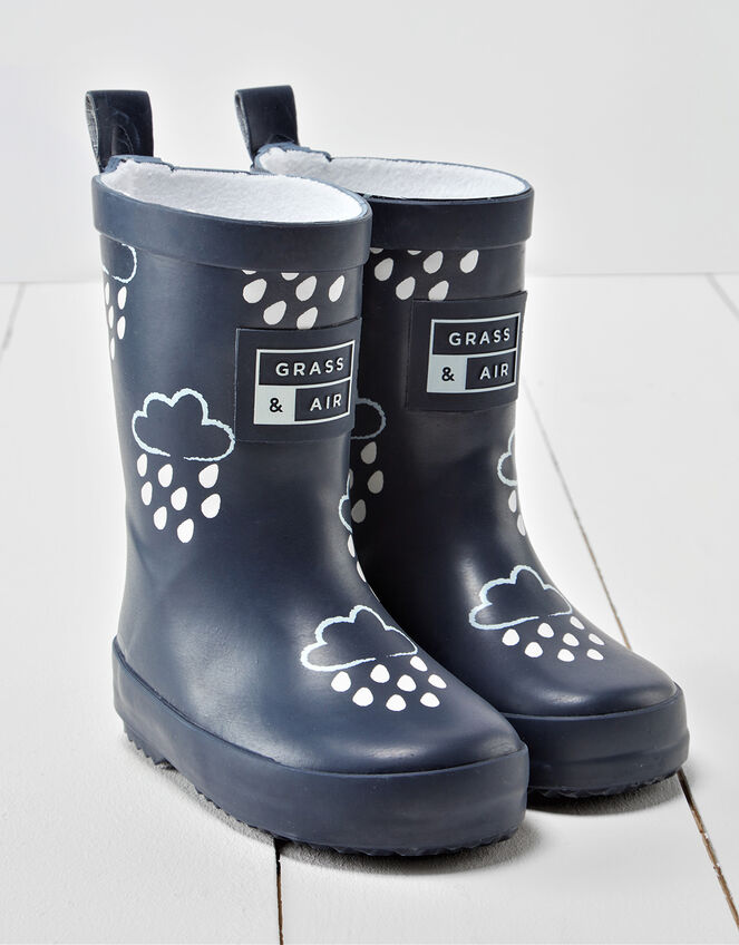 Grass and Air Colour-Revealing Wellies, Blue (NAVY), large