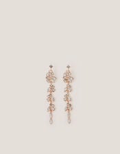 Diamanté Gemstone Drop Earrings, , large