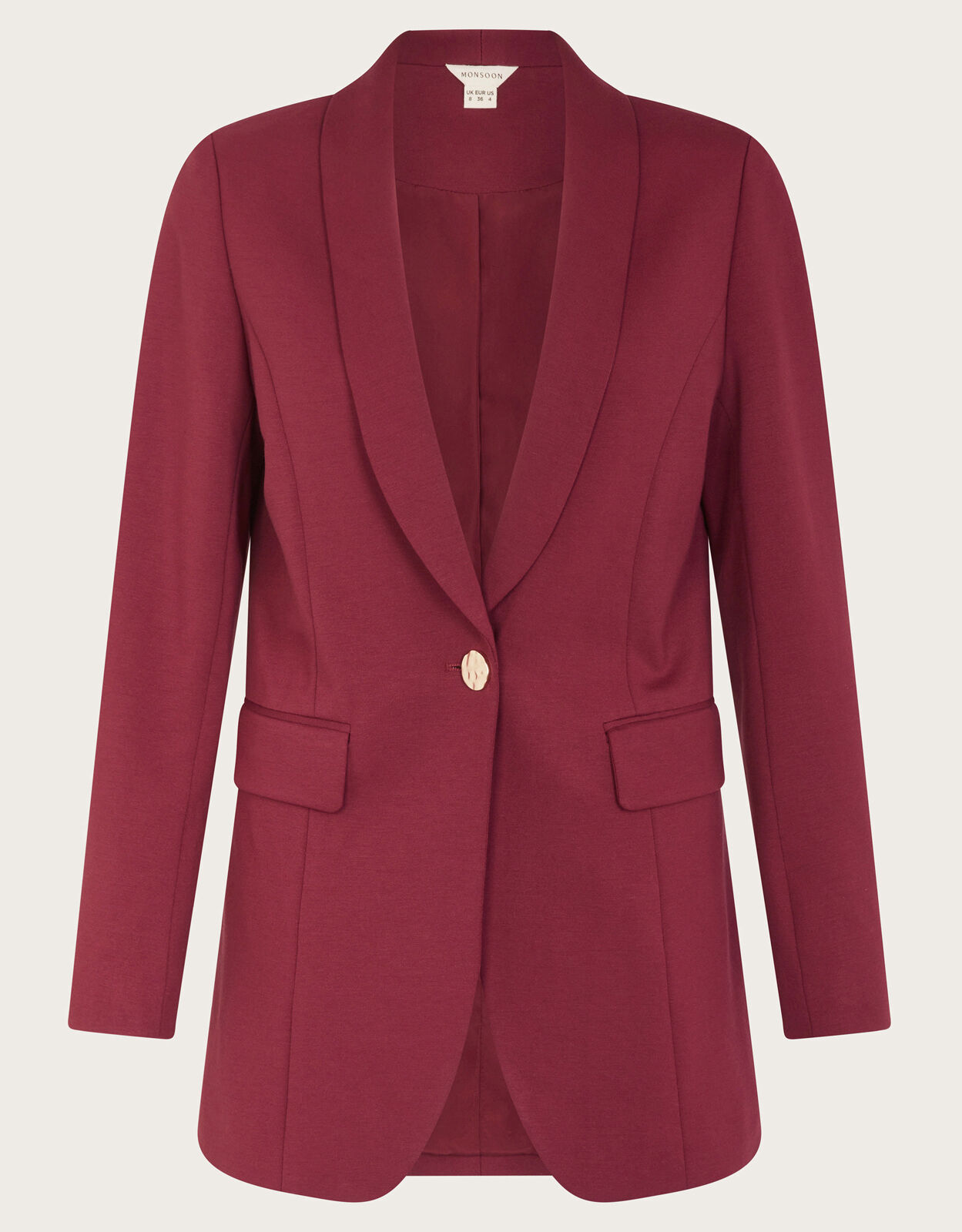 Paige Single Breasted Ponte Blazer Red Women s Jackets Monsoon UK