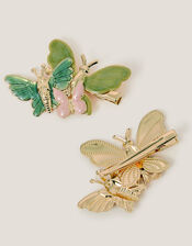 2-Pack Layered Butterfly Hair Clips, , large