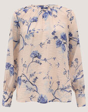 Jada Floral Print Blouse, Pink (BLUSH), large