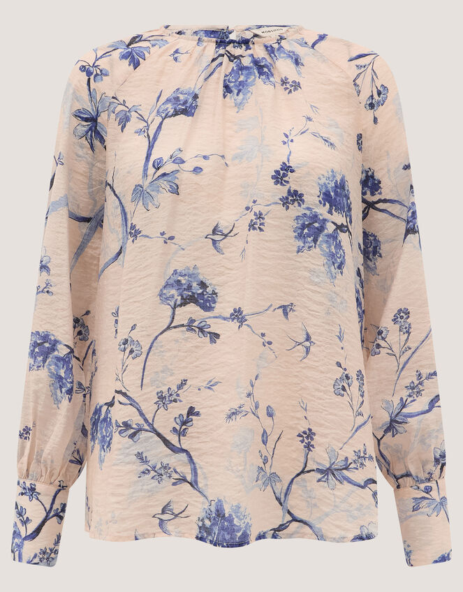 Jada Floral Print Blouse, Pink (BLUSH), large