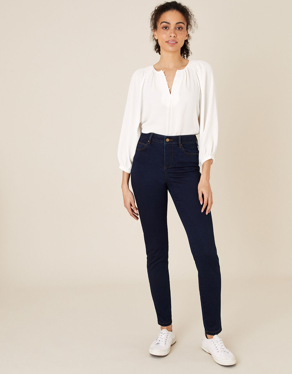 Women Women's Clothing | Nadine Short-Length Skinny Jeans Blue - QD64093