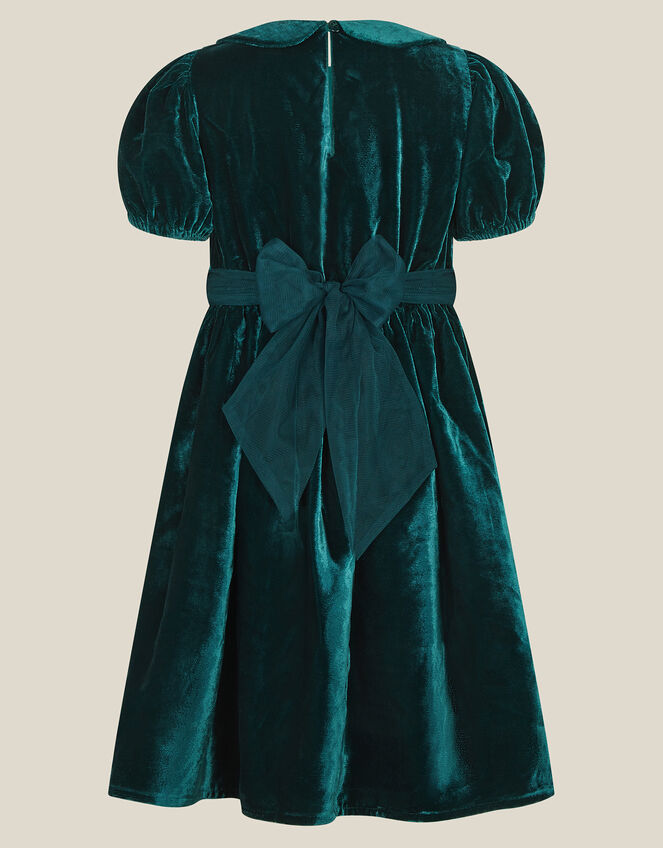 Misty Embellished Velvet Party Dress, Green (GREEN), large