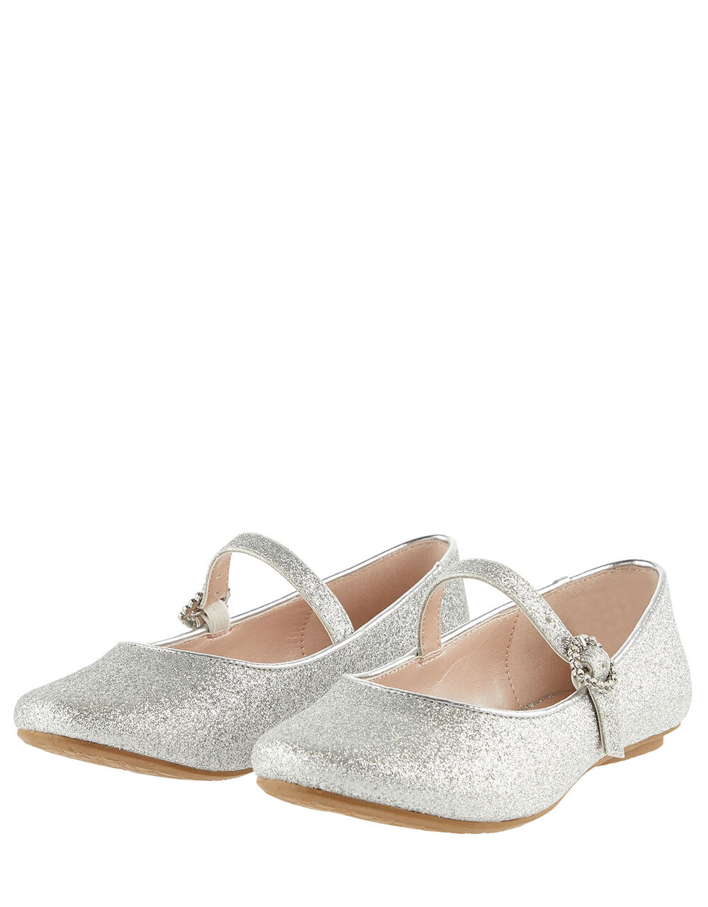 Children Children's Shoes & Sandals | Glitter Ballerina Flats Silver - EU53284