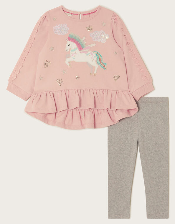 Baby Unicorn Top and Leggings Set, Pink (PINK), large