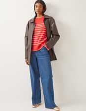 Sae Stripe Jumper, Red (RED), large