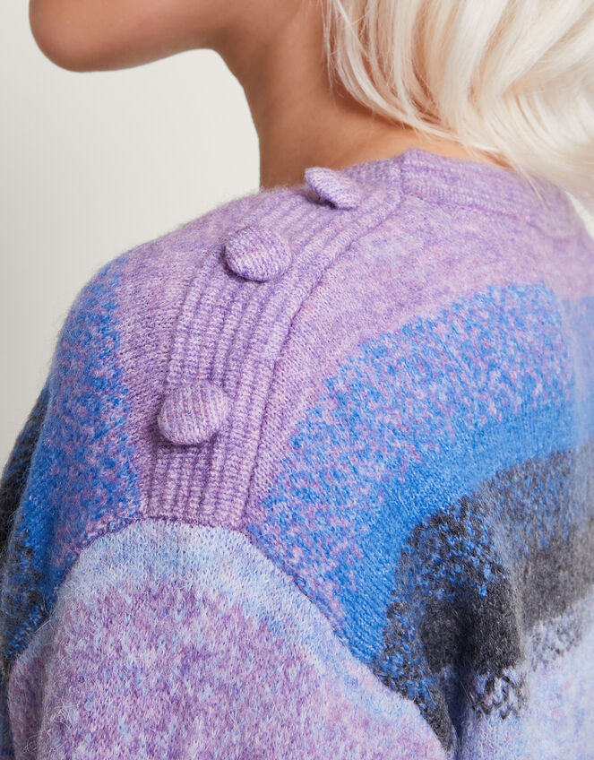 Sasha Stripe Jumper, Green (GREEN), large