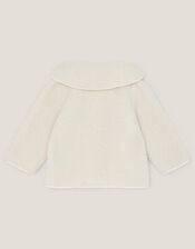 Baby Embroidered Faux Shearling Fleece Jacket, Cream (CREAM), large