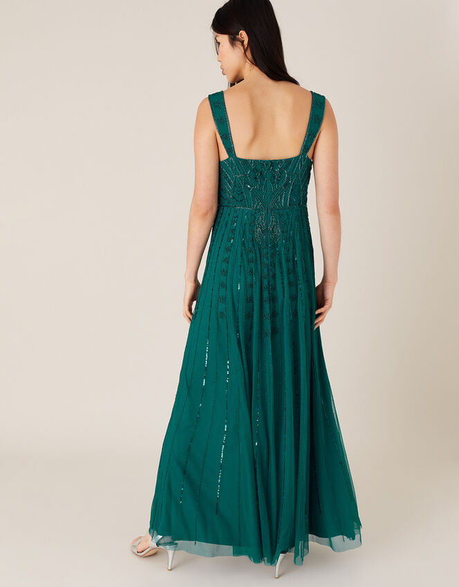 Sabina Square Neck Maxi Dress, Green (GREEN), large