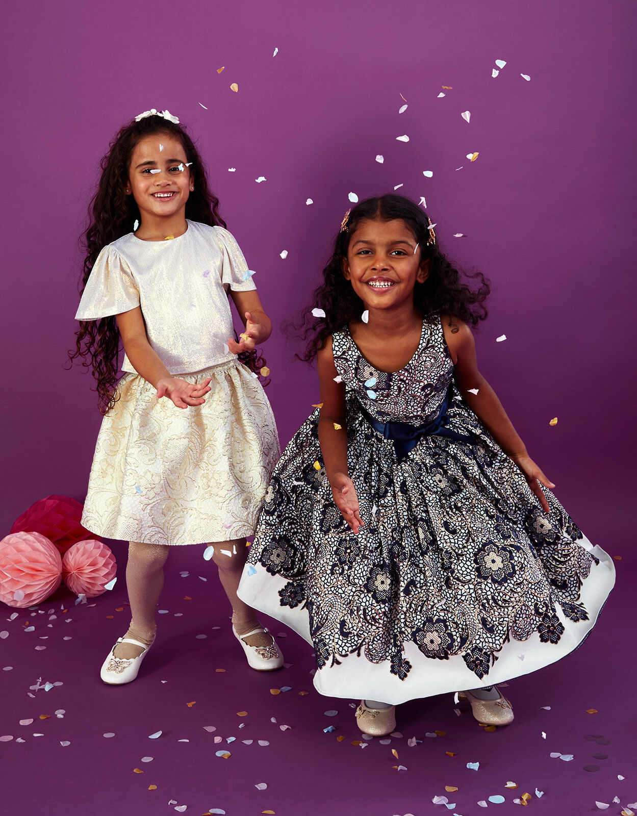 Jasmine Jacquard Dress Blue