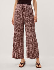 Netta Floral Print Wide Leg Trousers, Pink (PINK), large