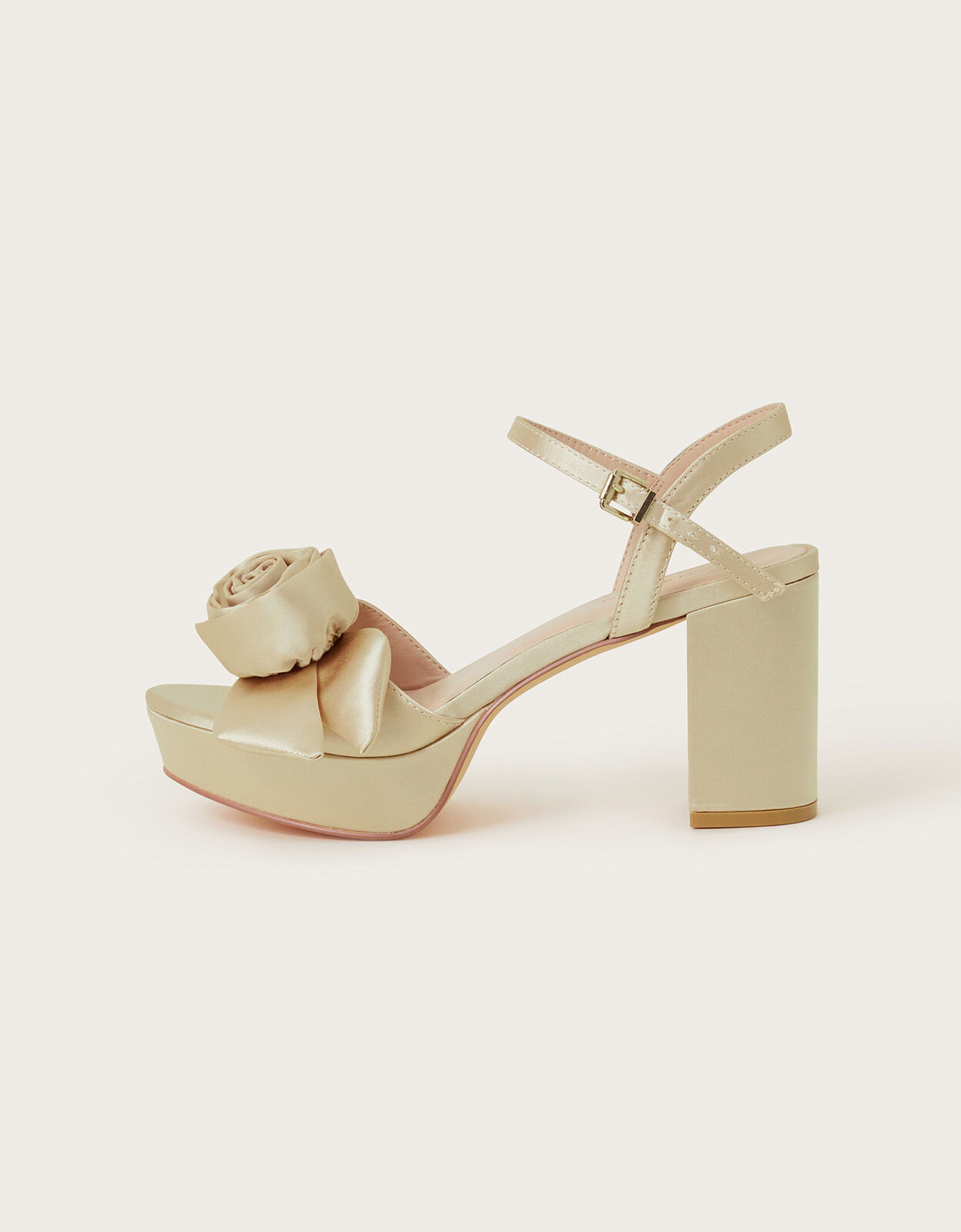 Rosette Platform Heels Gold Occasion Shoes Monsoon UK