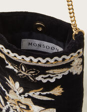 Phoebe Embroidered Phone Bag, , large