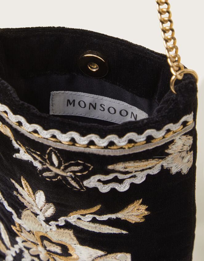 Phoebe Embroidered Phone Bag, , large