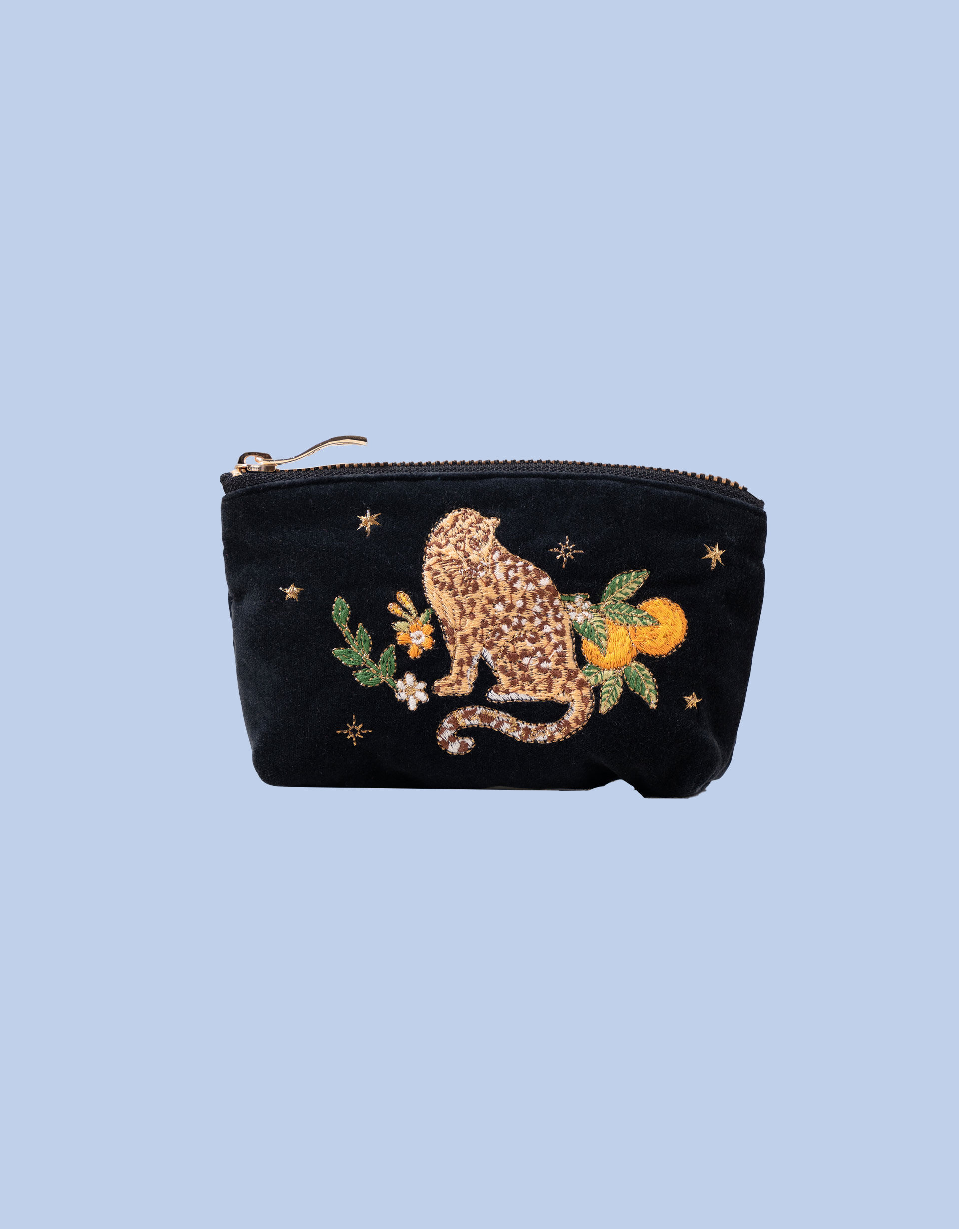 Elizabeth Scarlett Jungle Jaguar Velvet Coin Purse