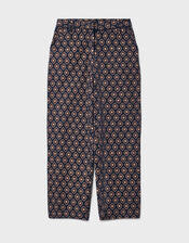 East Pheba Print Cotton Twill Trousers, Multi (DARKS MULTI), large