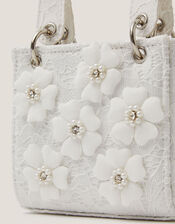 Embellished Floral Lacey Tote Bag , , large