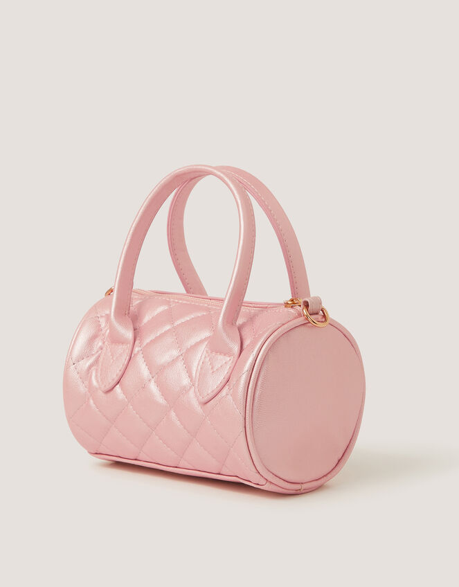 Belle Quilted Bowler Bag, , large