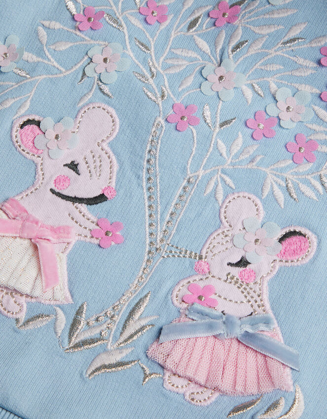 Baby Mouse Tree Sweat Top and Leggings Set, Blue (BLUE), large