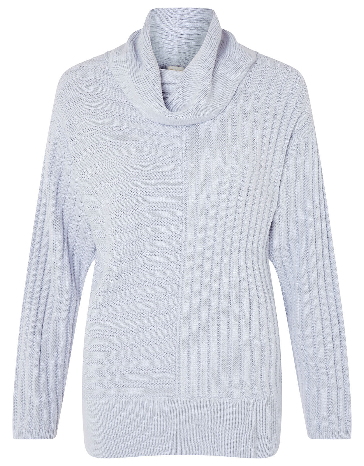 pale blue cowl neck jumper